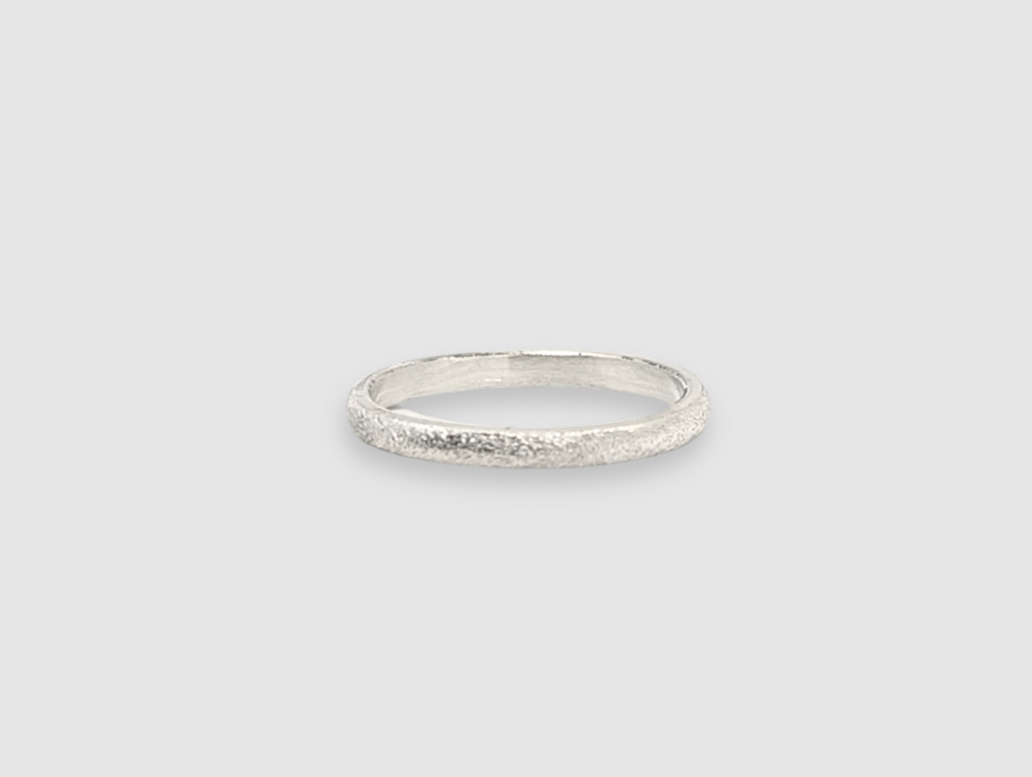 2.3 Frosted Light Wedding Band | 9k white gold - MILLY MAUNDER