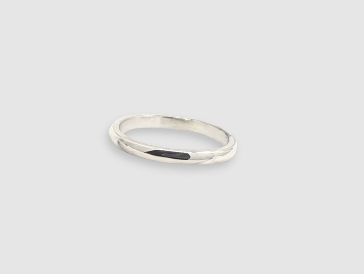2.3 Smooth Light Wedding Band | 9k white gold - MILLY MAUNDER