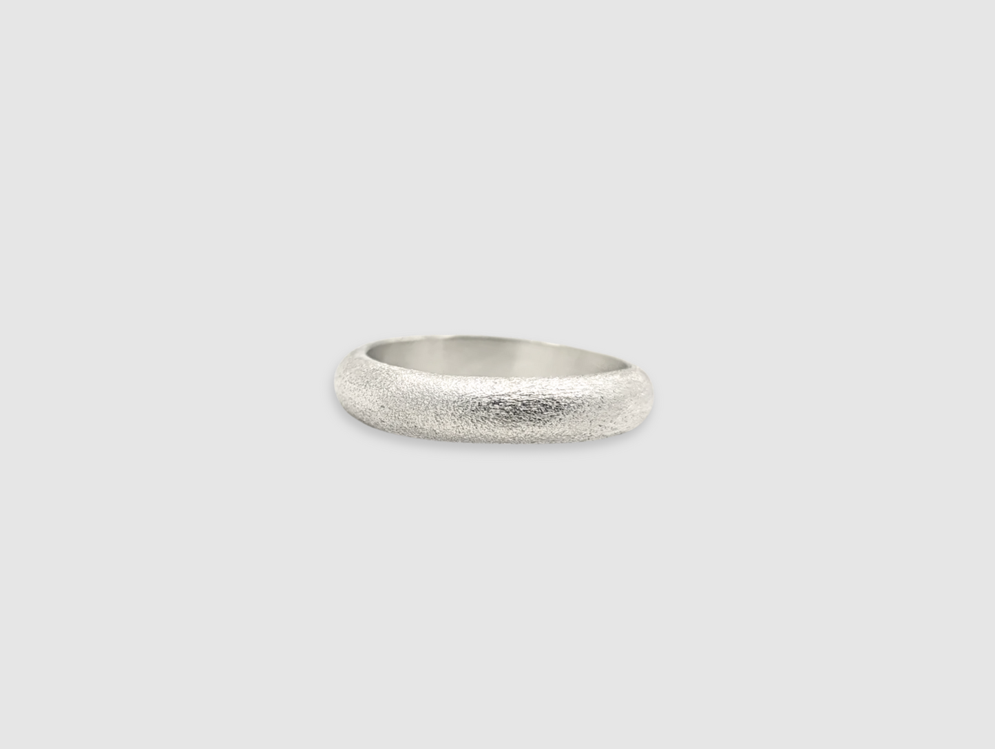 4.0 Frosted Heavy Wedding Band | 9k White gold - MILLY MAUNDER