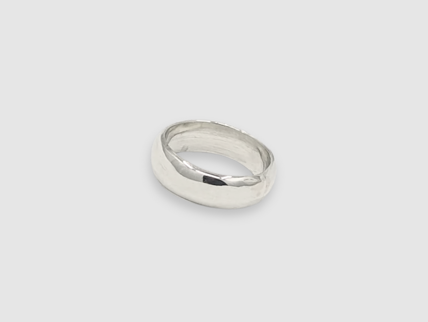 6.0 Smooth Heavy Wedding Band | 9k White Gold - MILLY MAUNDER