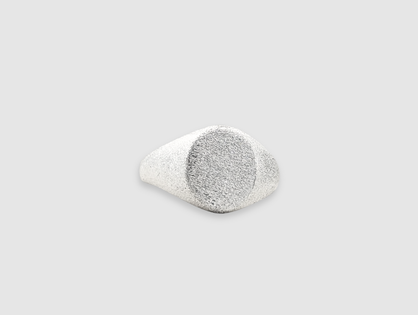 Frosted Oval Ladies Signet ring | Sterling silver 100% recycled - MILLY MAUNDER