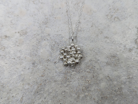 Molten disc Pendant | Sterling silver - MILLY MAUNDER