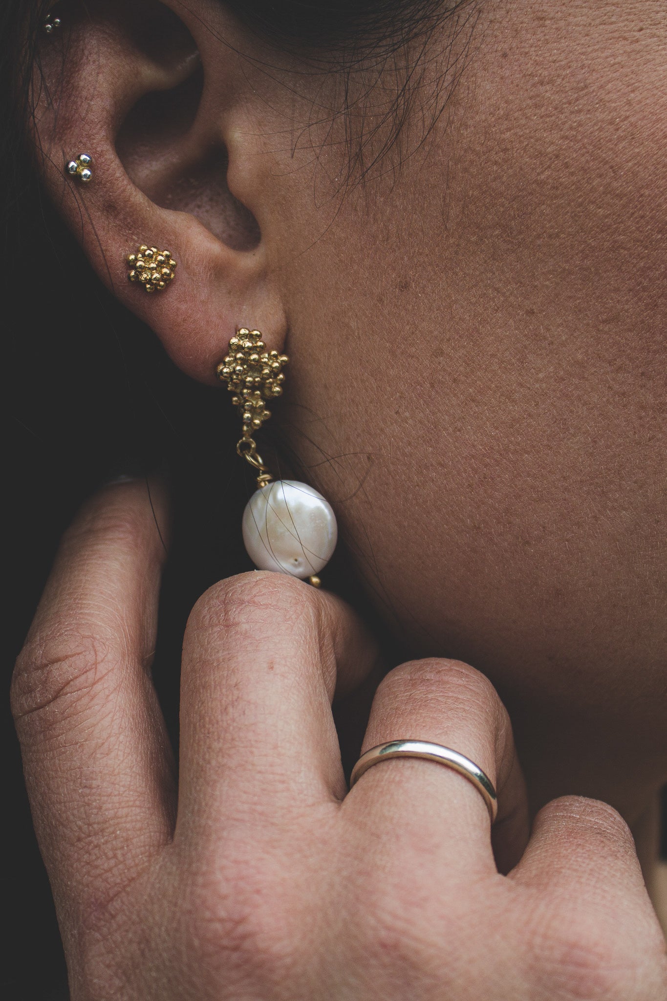 Mini Trio Bubble studs | Gold Plated - MILLY MAUNDER