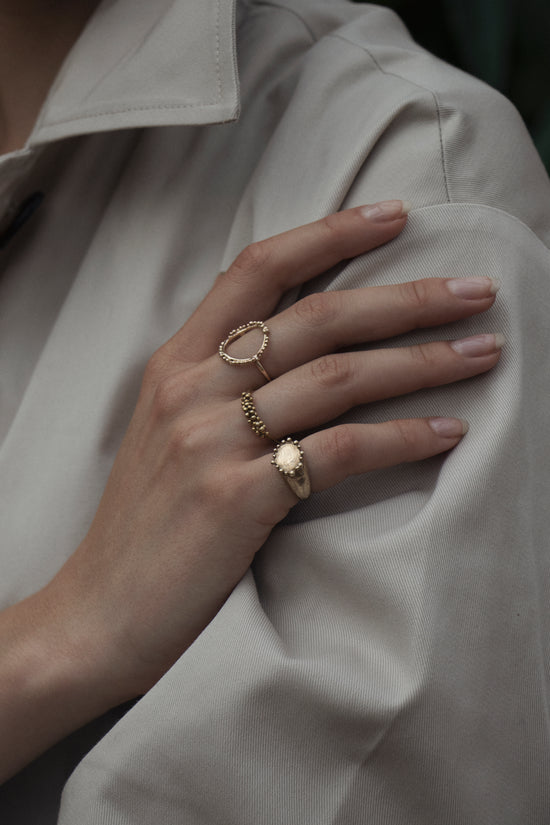 Halo Ring | 18ct Gold plated - Milly Maunder Designs