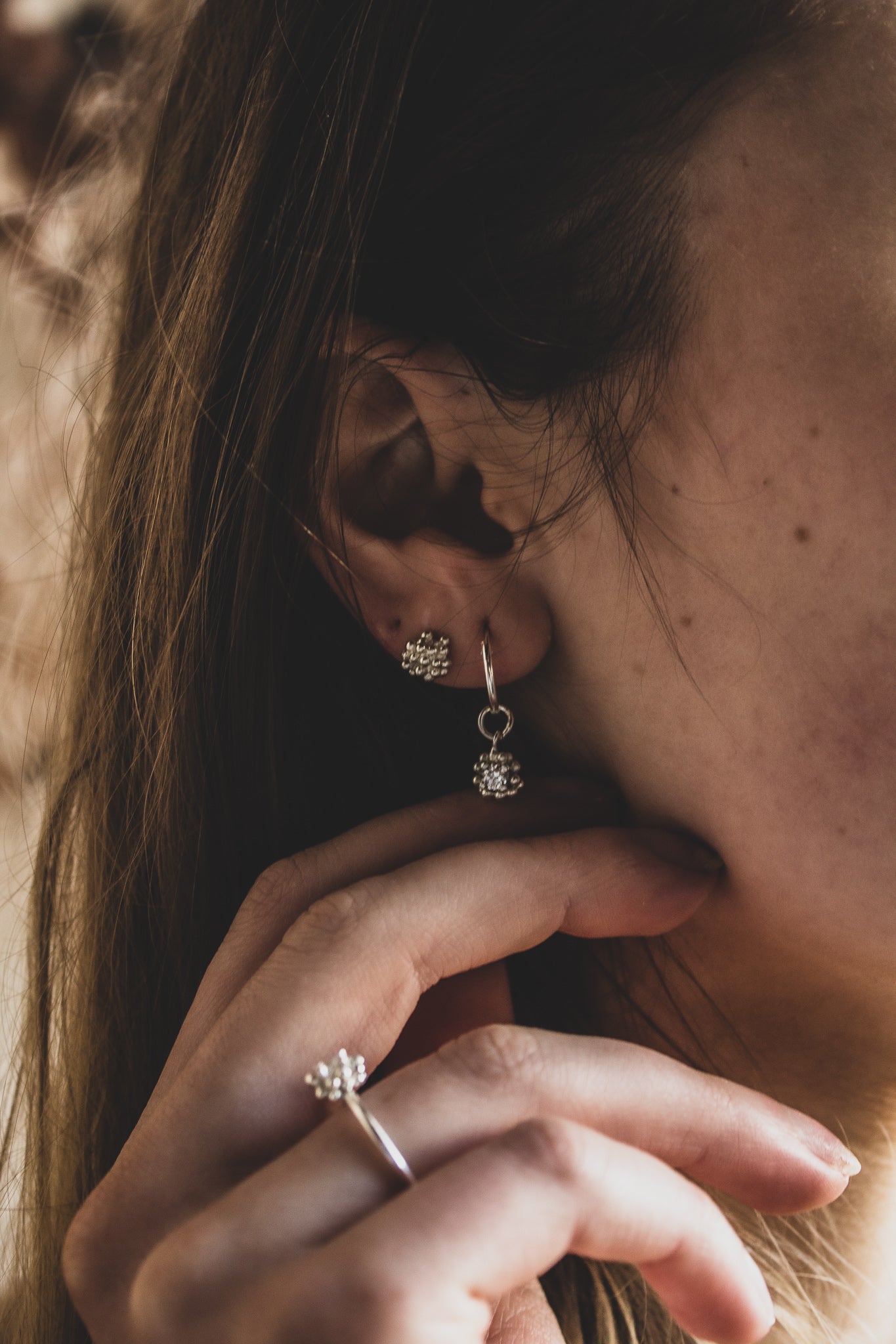 Cz Granulation Huggies | Sterling Silver - MILLY MAUNDER
