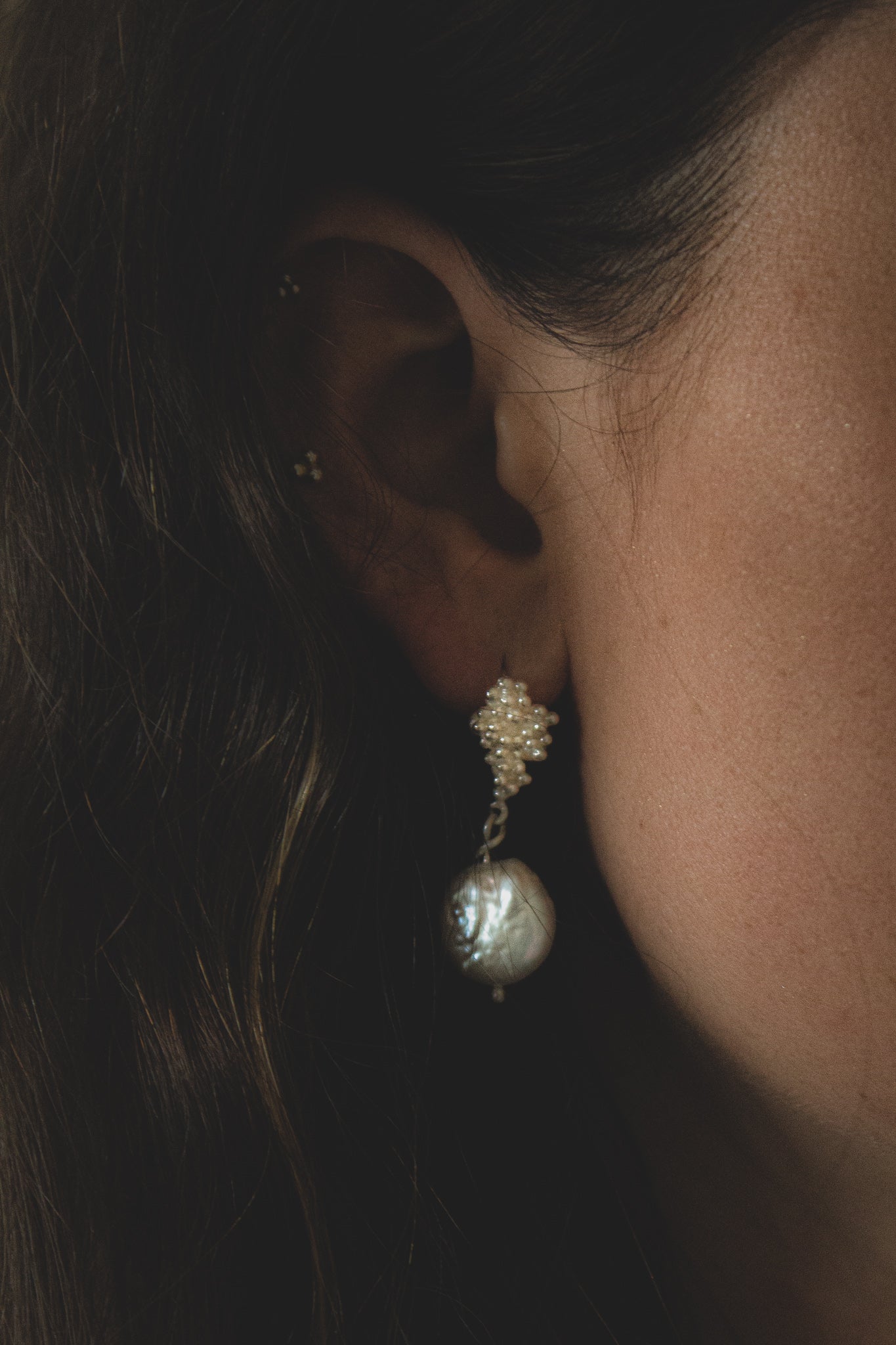 Barnacle and Pearl Earrings | Sterling silver - MILLY MAUNDER