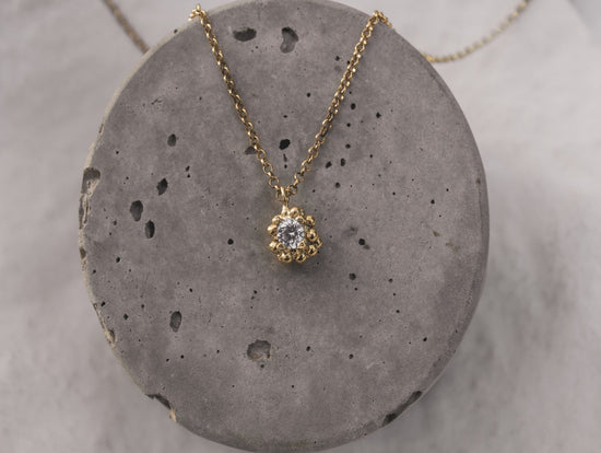 CZ Solitaire Pendant | 18k Gold Plated - MILLY MAUNDER