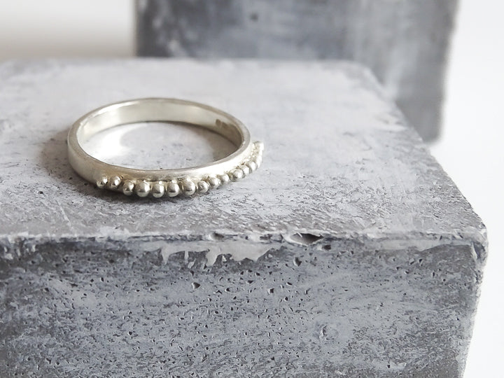 Beaded wedding band - Milly Maunder Designs