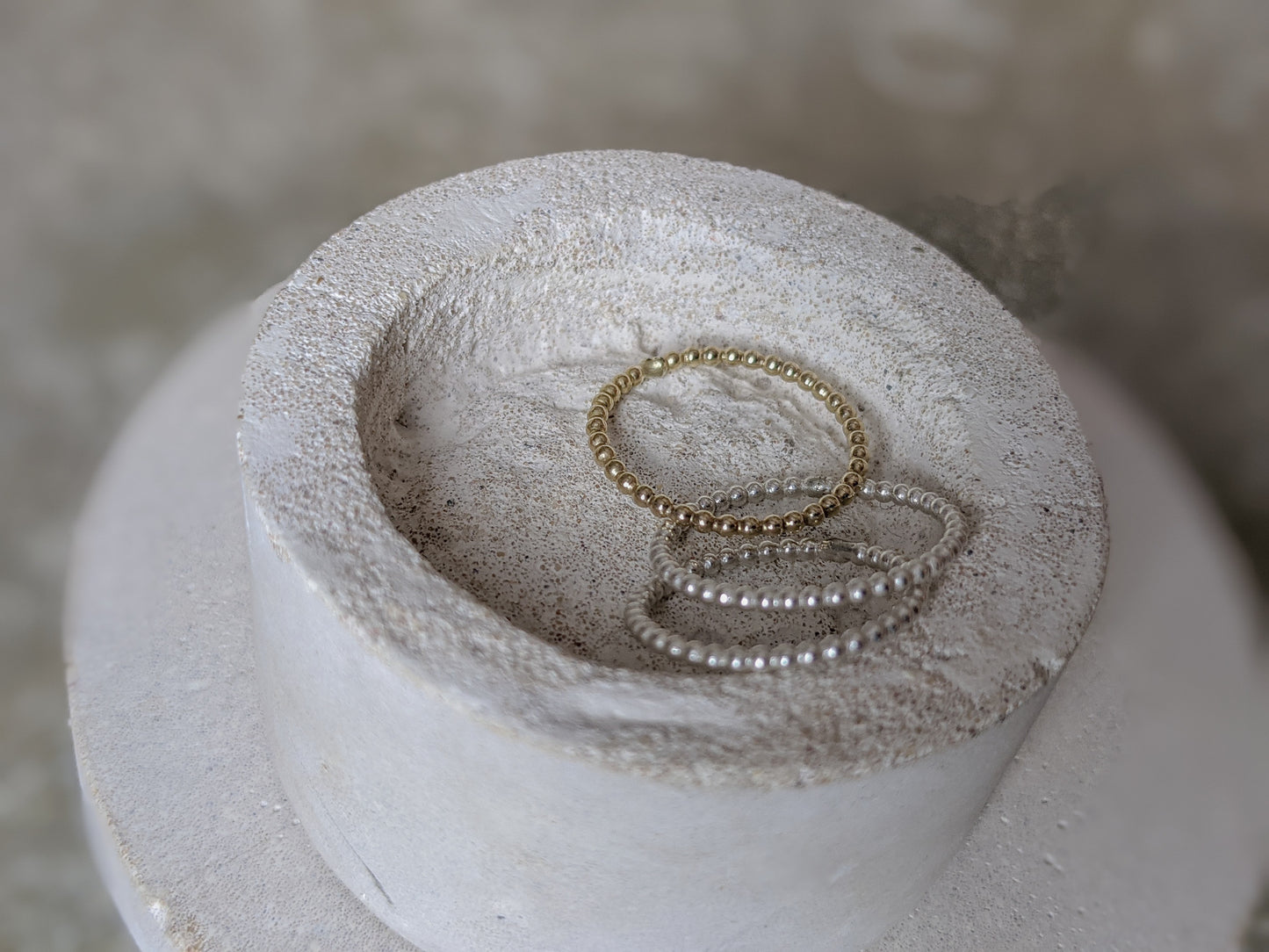 Beaded Stacking rings - Milly Maunder Designs