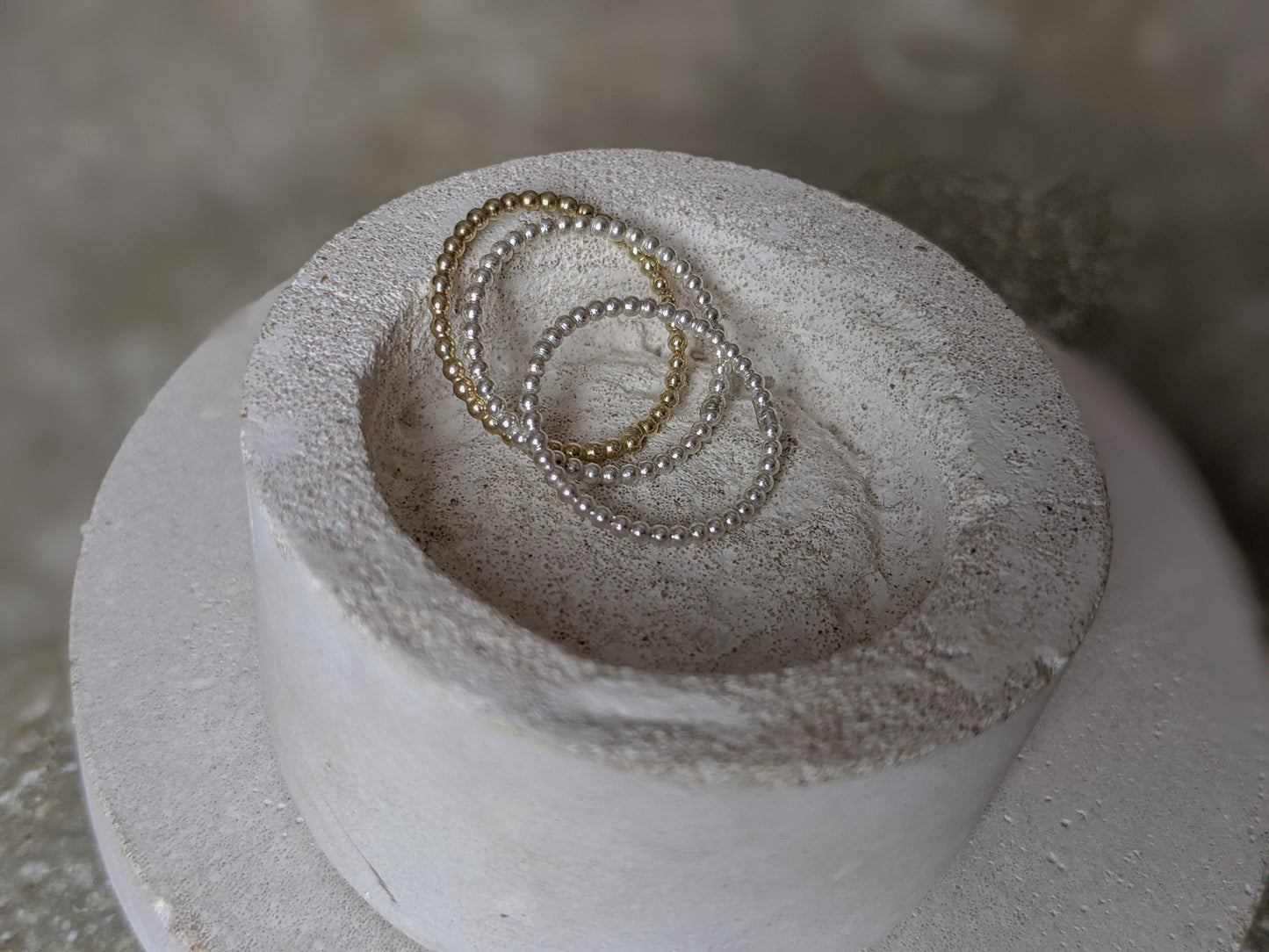 Beaded Stacking rings - Milly Maunder Designs