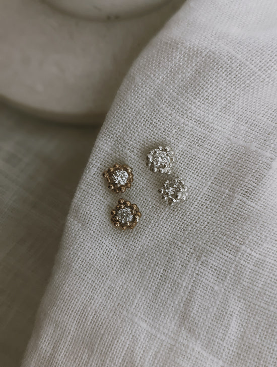 Cz Stud Earrings | 18k Gold Plated - MILLY MAUNDER