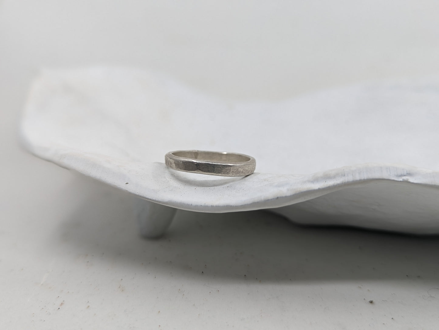 3.0 Forged Wedding Band | 9k white gold - MILLY MAUNDER