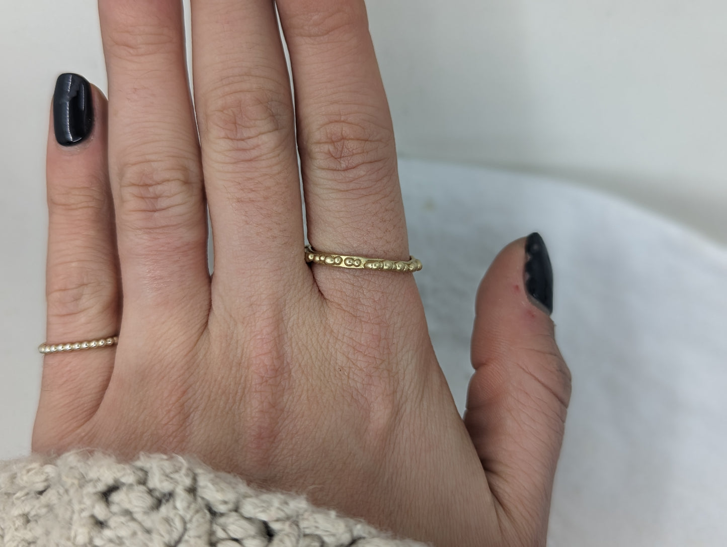 Beaded Wedding band | 9k Yellow Gold - MILLY MAUNDER