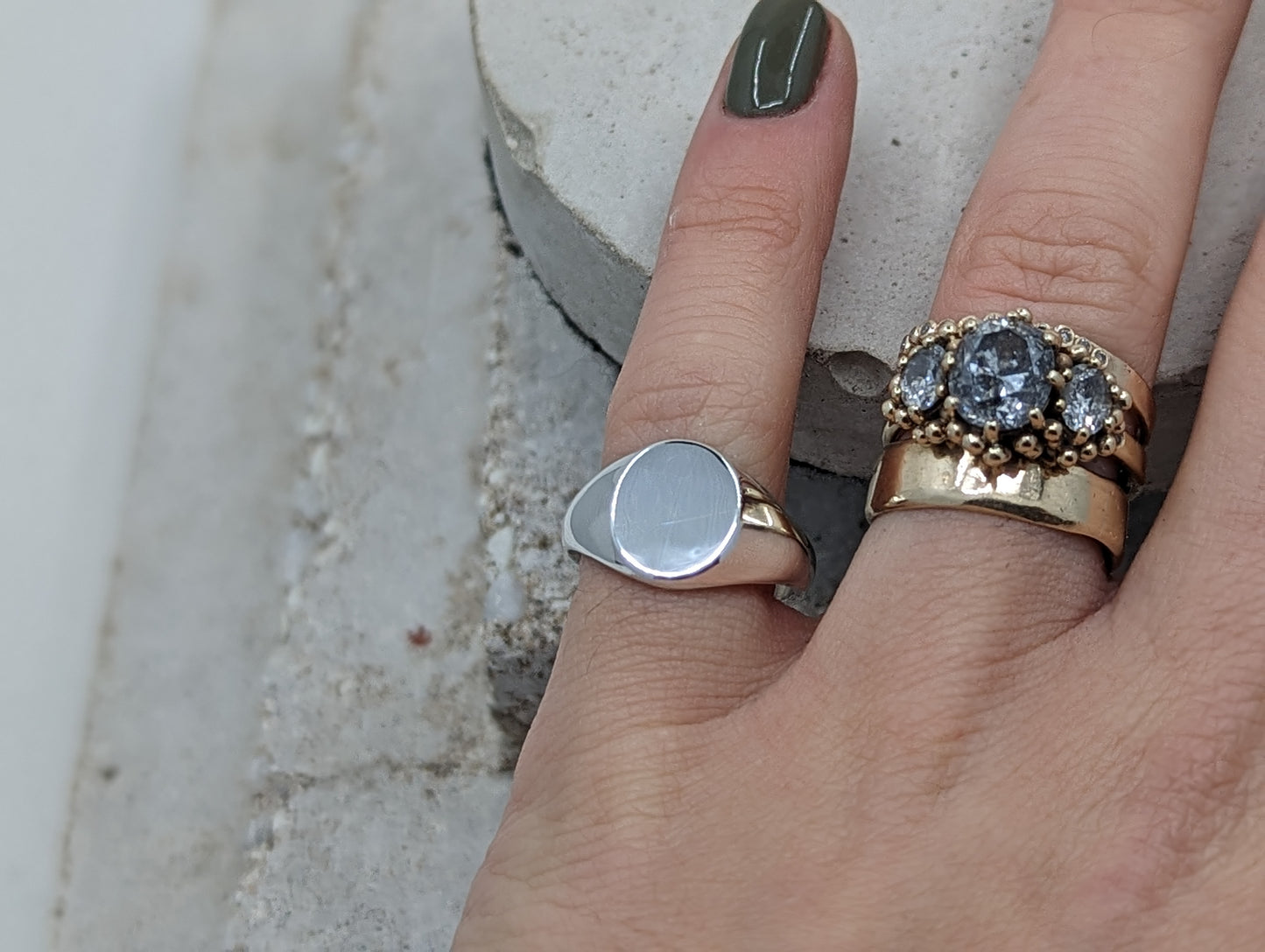 Oval Ladies Signet ring | Sterling silver 100% recycled - MILLY MAUNDER
