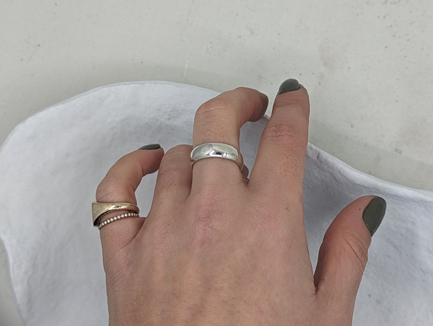 6.0 Smooth Heavy Wedding Band | 9k White Gold - MILLY MAUNDER