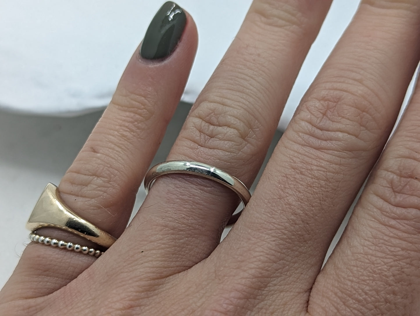 2.3 Smooth Light Wedding Band | 9k white gold - MILLY MAUNDER