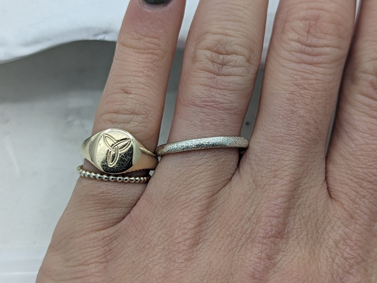 2.3 Frosted Light Wedding Band | 9k white gold - MILLY MAUNDER