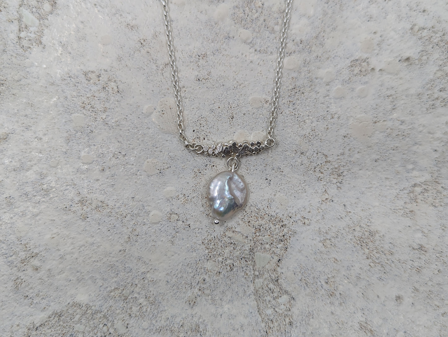 Baroque Pearl Pendant - Sterling silver - MILLY MAUNDER