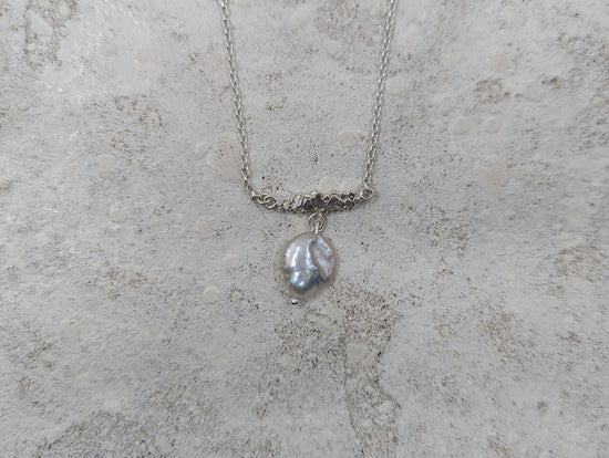 Baroque Pearl Pendant - Sterling silver - MILLY MAUNDER