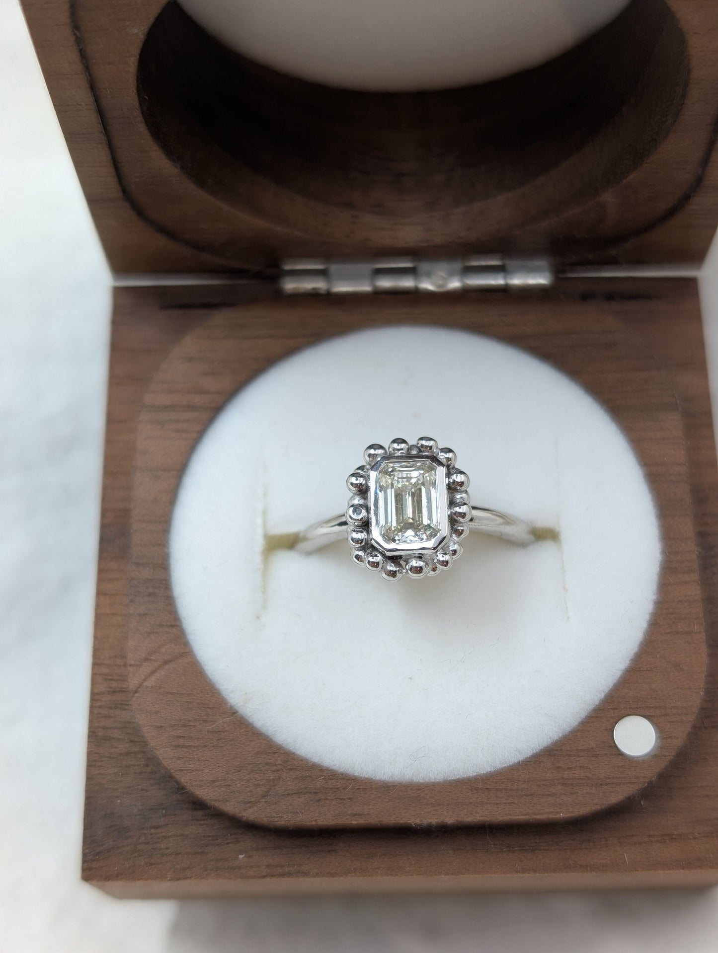 Bespoke | Emerald cut Solitaire Engagement ring