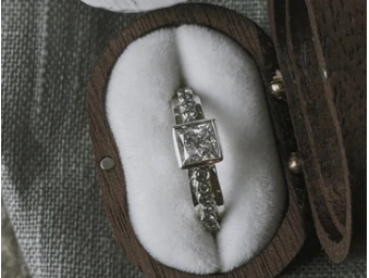 Resetting | Bezel Set Princess Cut Square Diamond Ring