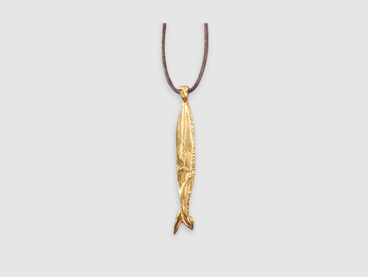 The Fish Pendant | Brown Cord - MILLY MAUNDER