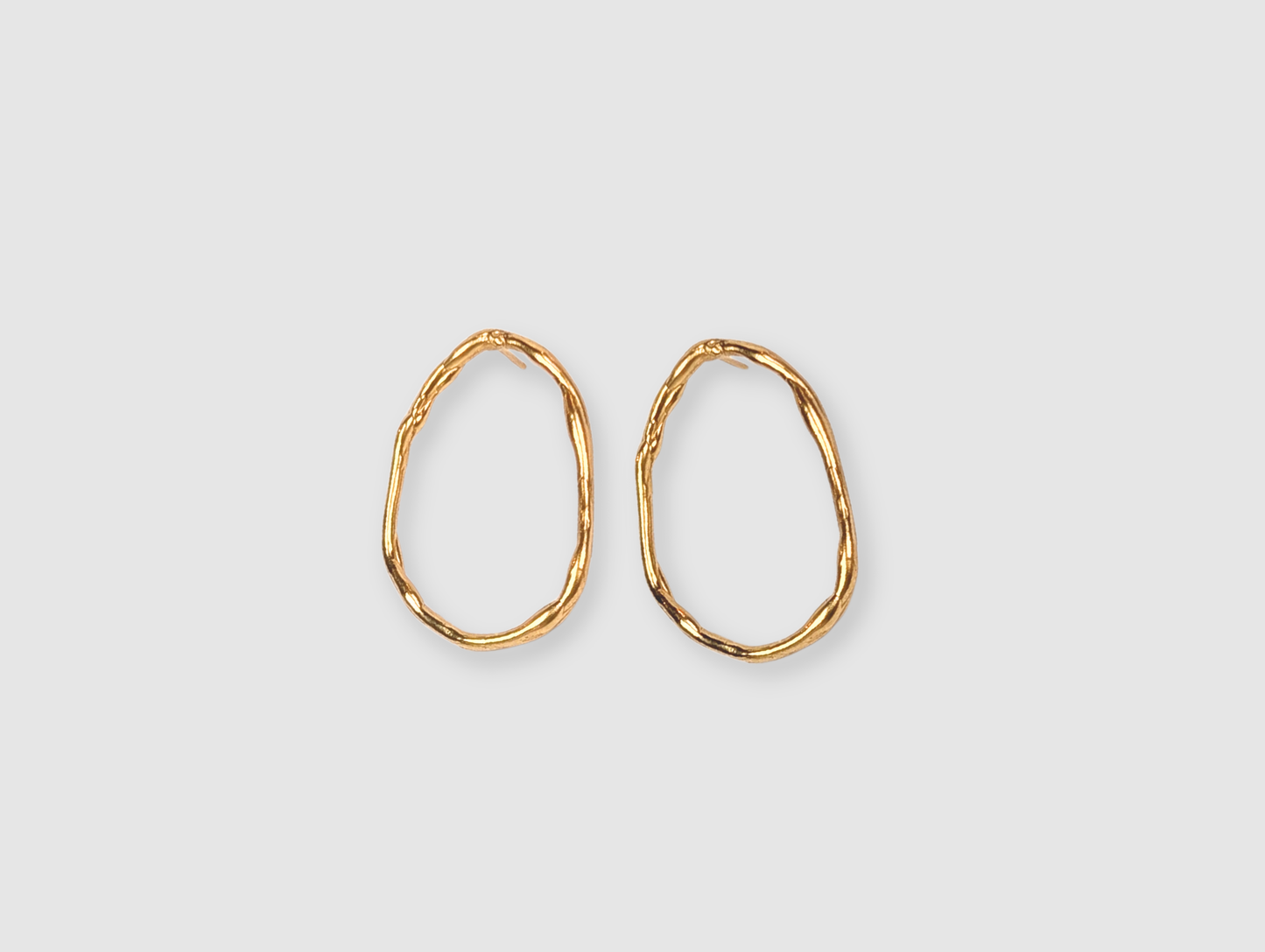 Oval studs | Gold Plated - MILLY MAUNDER