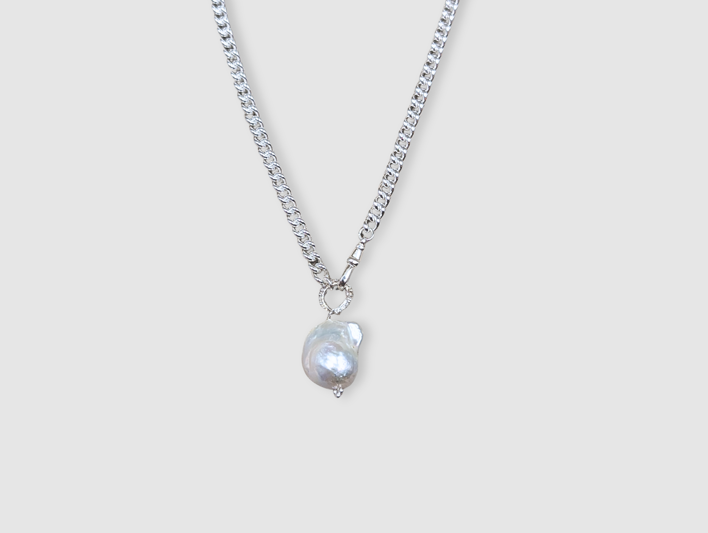 Fireball Baroque Pearl Pendant | Sterling Silver - MILLY MAUNDER