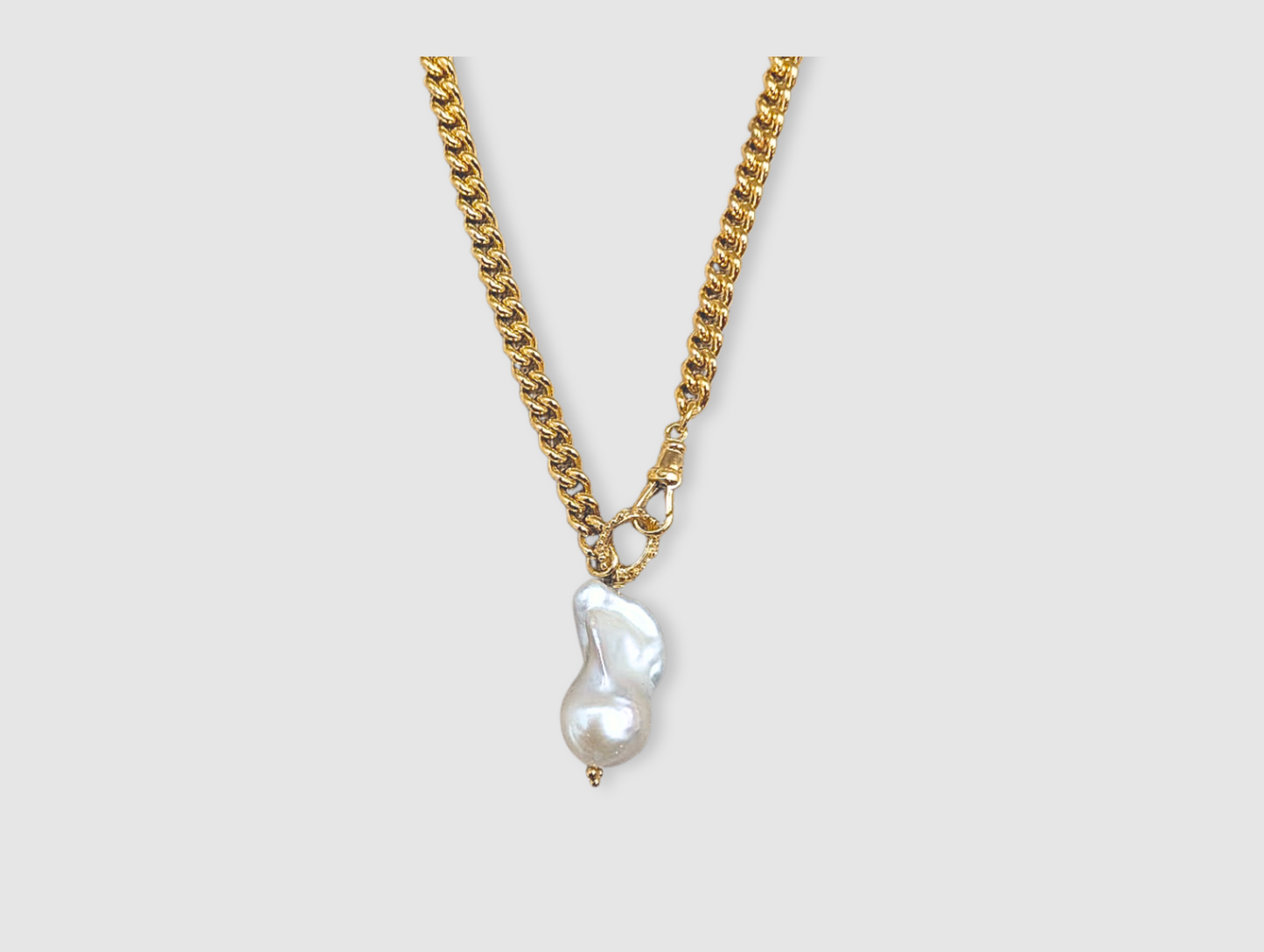 Fireball Baroque Pearl Pendant | Gold Plated - MILLY MAUNDER