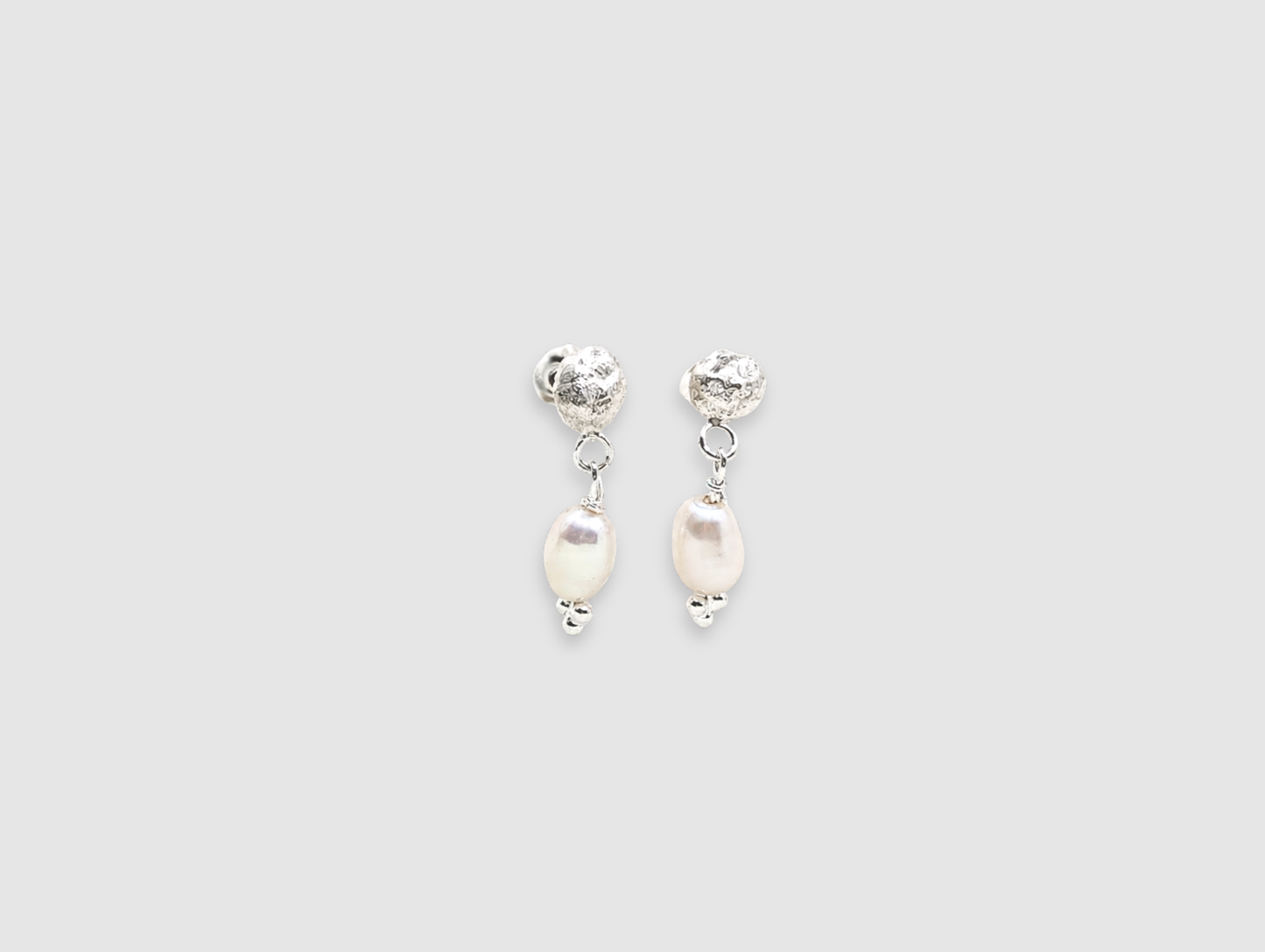 Mini Dara and Pearl Studs | Sterling Silver - MILLY MAUNDER