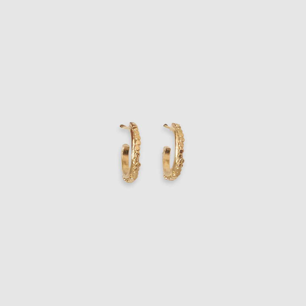 Small Pebble Hoops | Gold Plated - MILLY MAUNDER