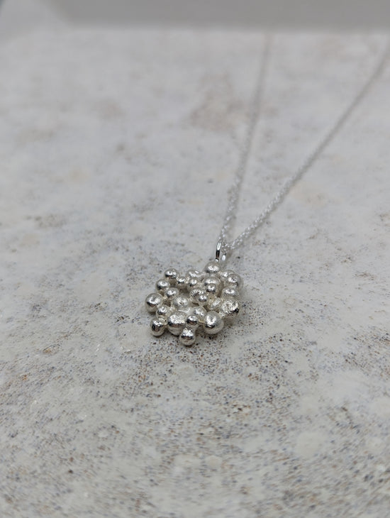 Molten disc Pendant | Sterling silver - MILLY MAUNDER