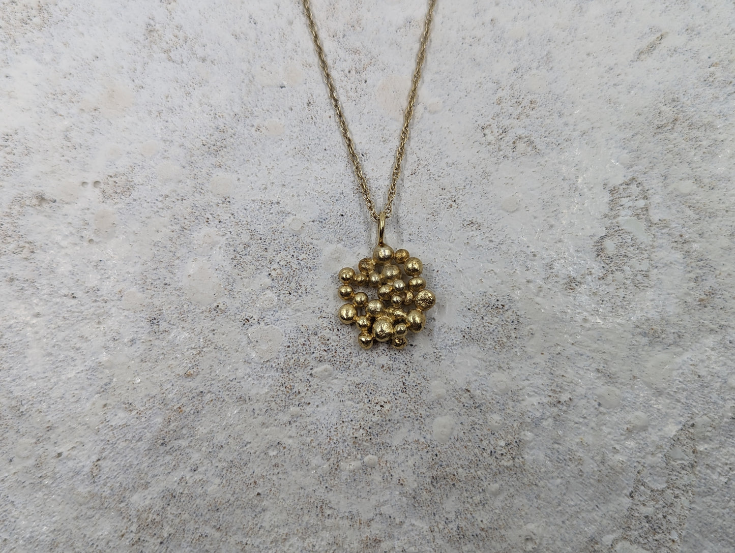 Molten disc Pendant | 18k gold plated - MILLY MAUNDER