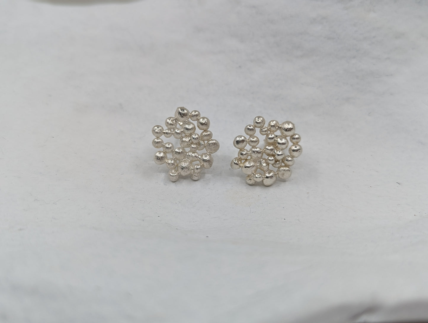 Molten Disc studs | Sterling silver - MILLY MAUNDER