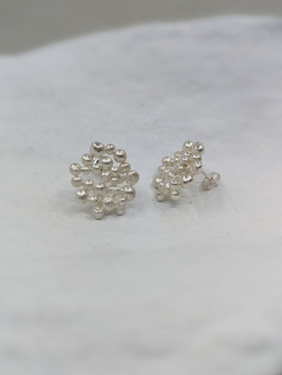 Molten Disc studs | Sterling silver - MILLY MAUNDER