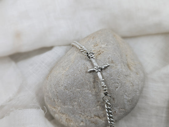 Cross Bracelet | Sterling Silver