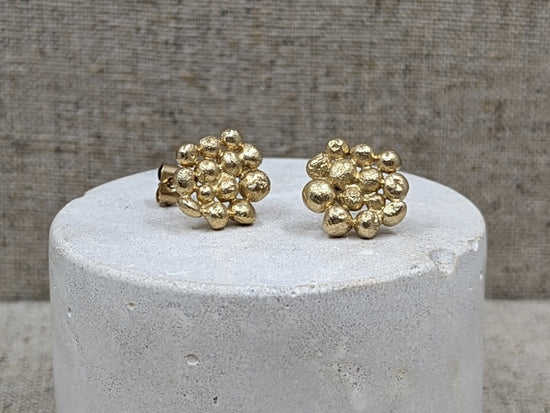 Molten Disc Mini Studs | Gold Plated