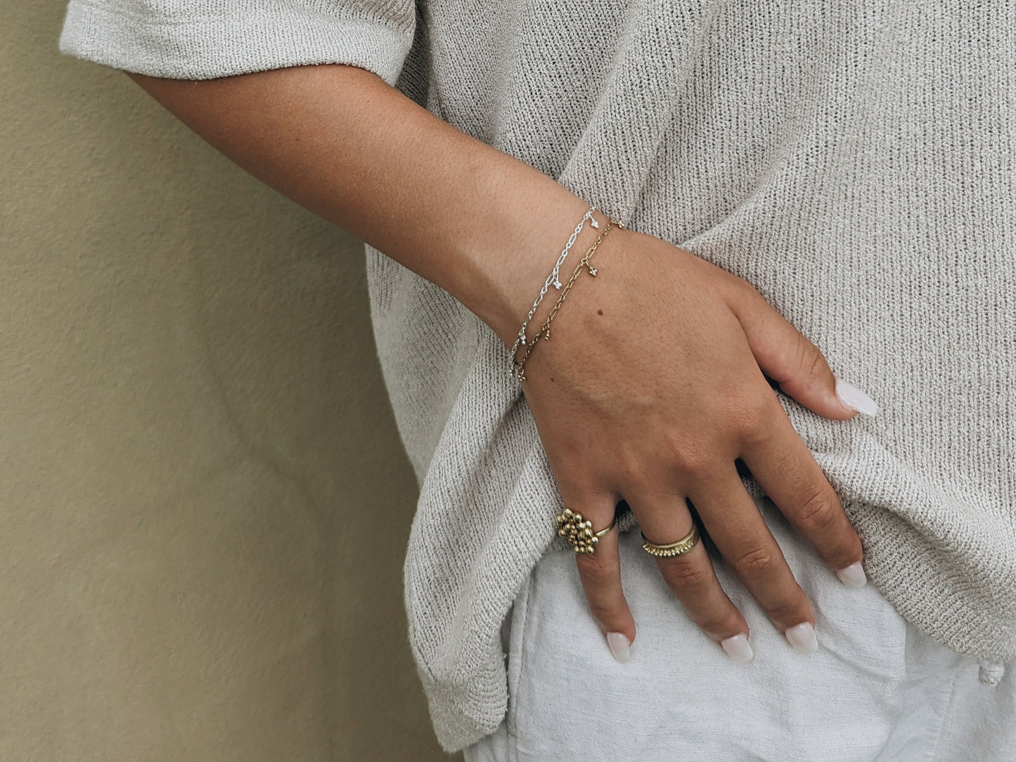 Mini Trio Bubble Bracelet | Gold Plated