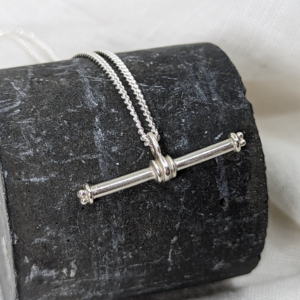 Men's T-bar Necklace | Sterling Silver - MILLY MAUNDER
