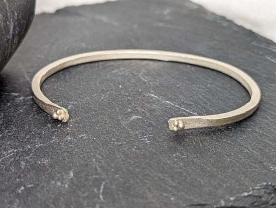 Load image into Gallery viewer, Mens Trio Granulation Bangle | Sterling Silver - MILLY MAUNDER

