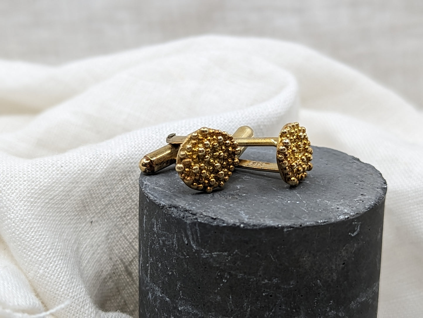 Bubble Disk Cufflinks | 18k Gold Plated - MILLY MAUNDER