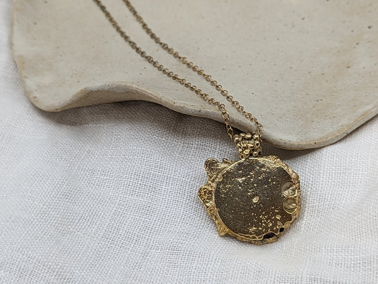 Load image into Gallery viewer, Sand Cast Pendant | Gold Plated

