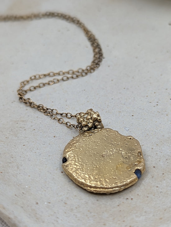 Sand Cast Pendant | Gold plated