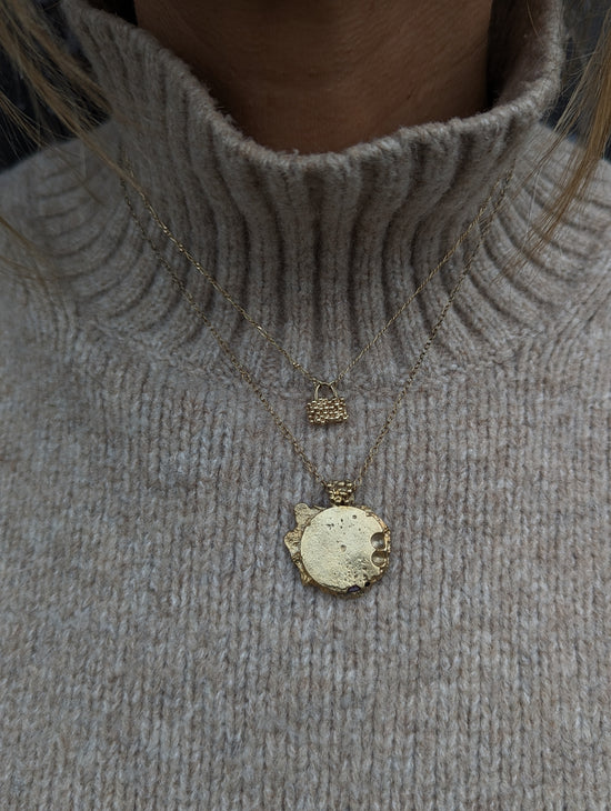 Sand Cast Pendant | Gold Plated