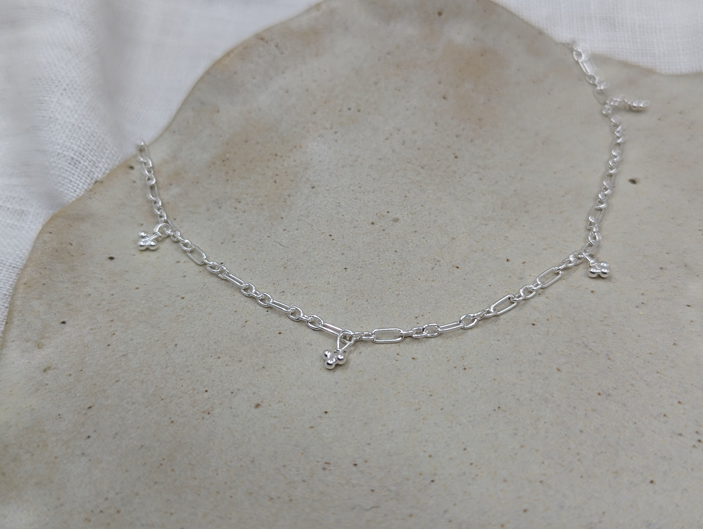 Trio Anklet | Sterling Silver