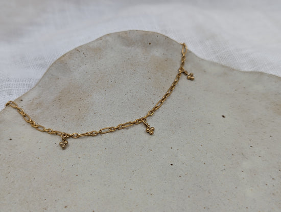 Trio Anklet | Gold Plated
