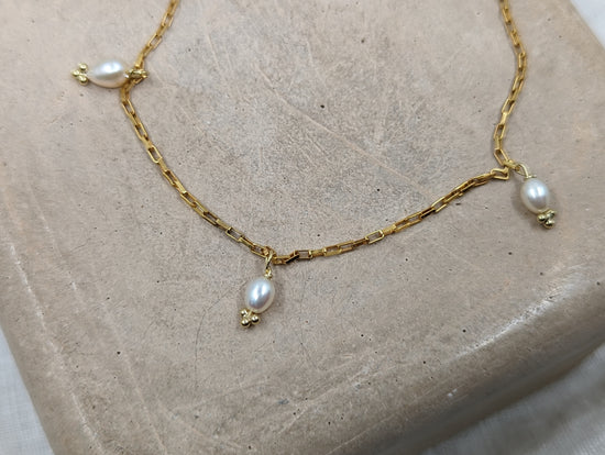 Seed Pearl Anklet | Gold Plated