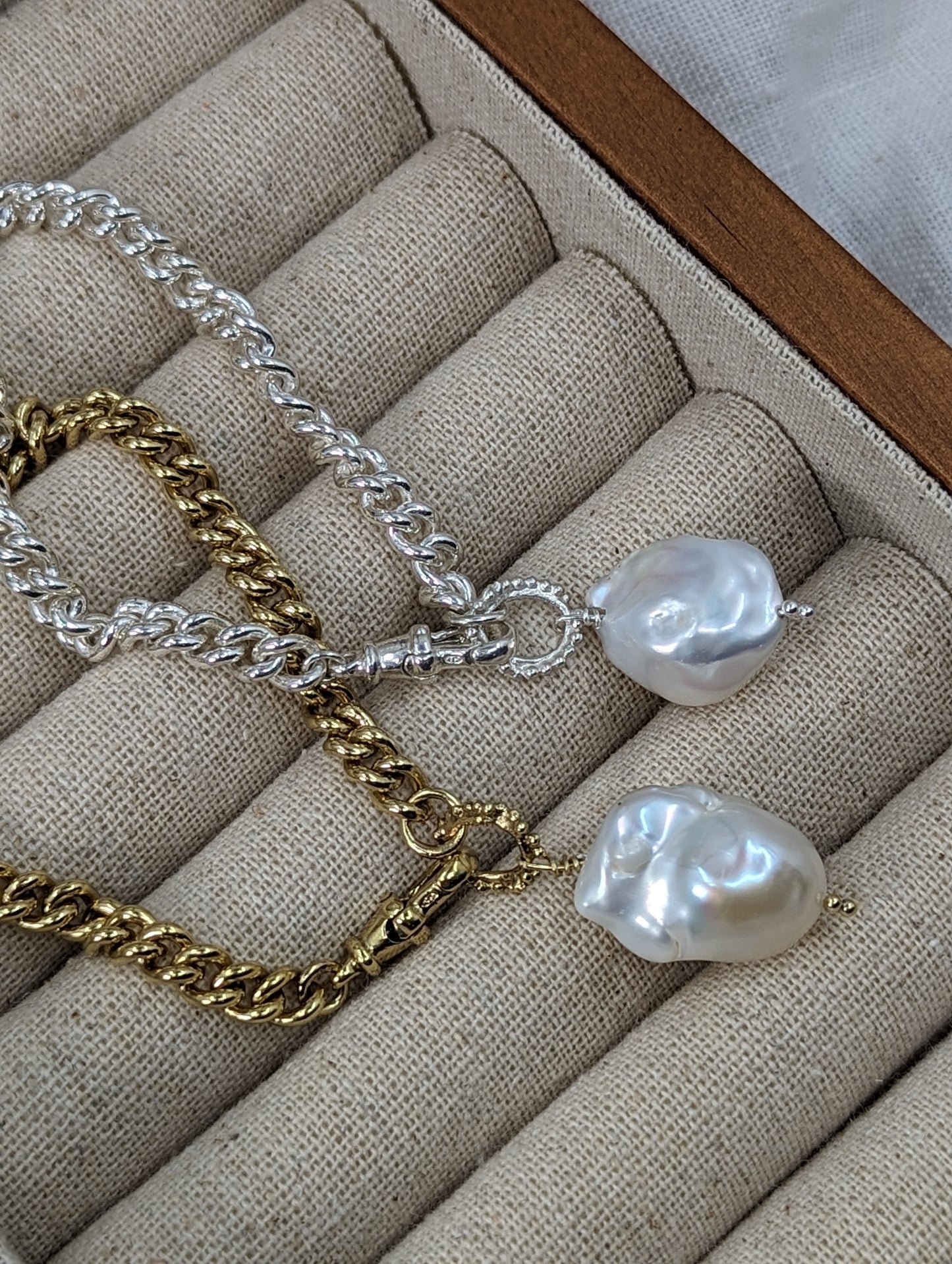 Fireball Baroque Pearl Bracelet  | Gold Plated