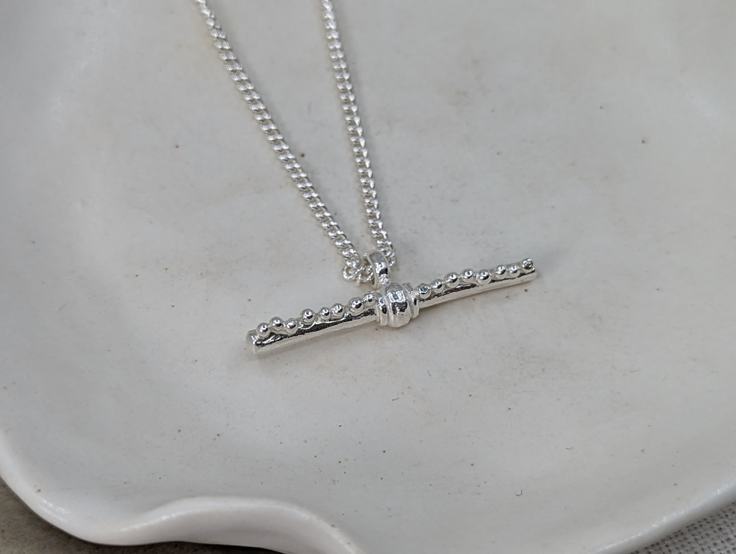 'T' Bar Pendant | Sterling Silver - MILLY MAUNDER