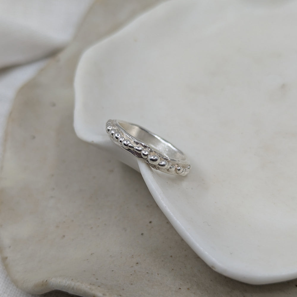 Rustic Beaded Ring | Sterling Silver - MILLY MAUNDER